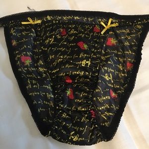 Joe Boxer vintage satin string bikinis